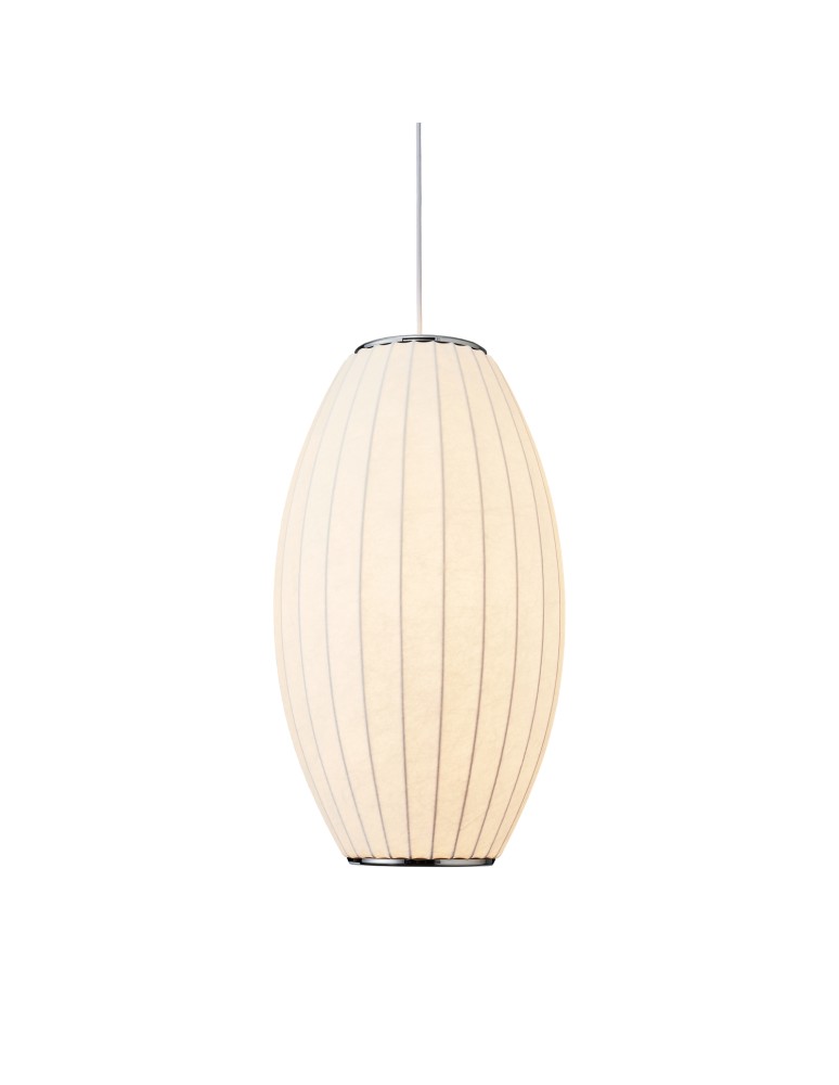 Step Into Design Lampa wisząca SILK BARREL biała 50 cm ST-2335-20