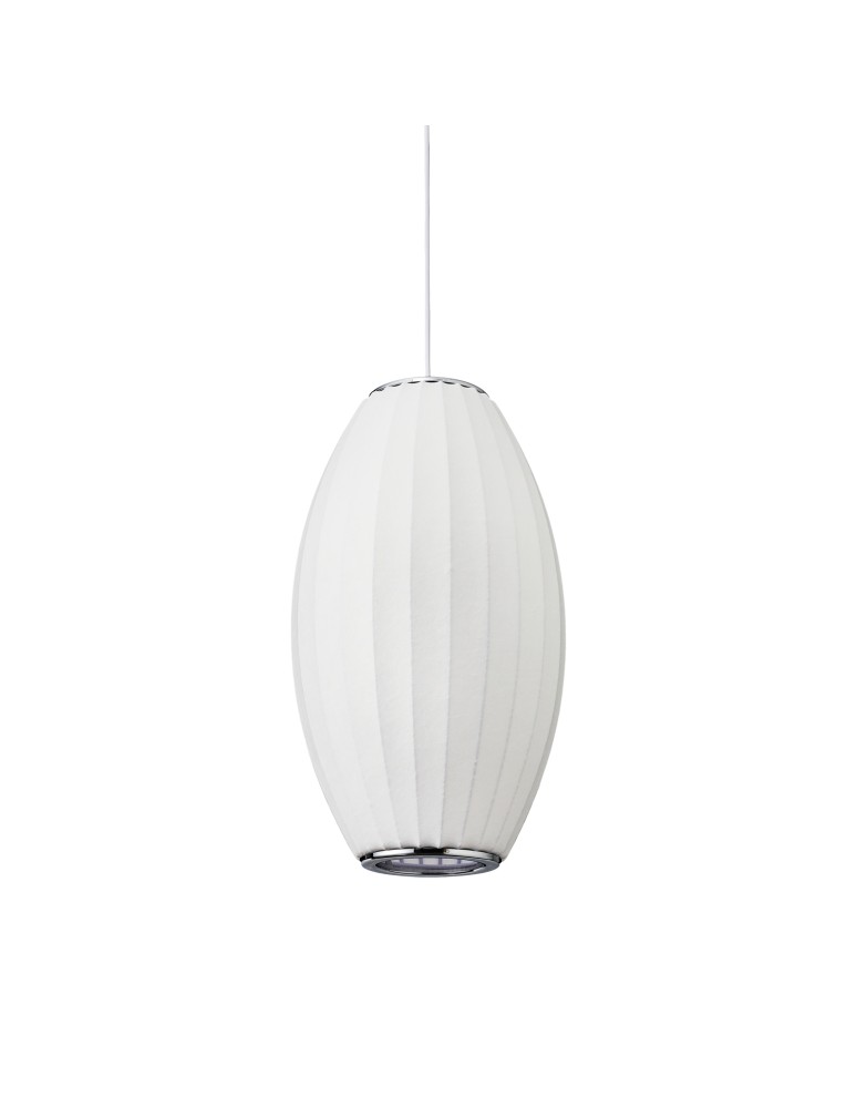 Step Into Design Lampa wisząca SILK BARREL biała 50 cm ST-2335-20
