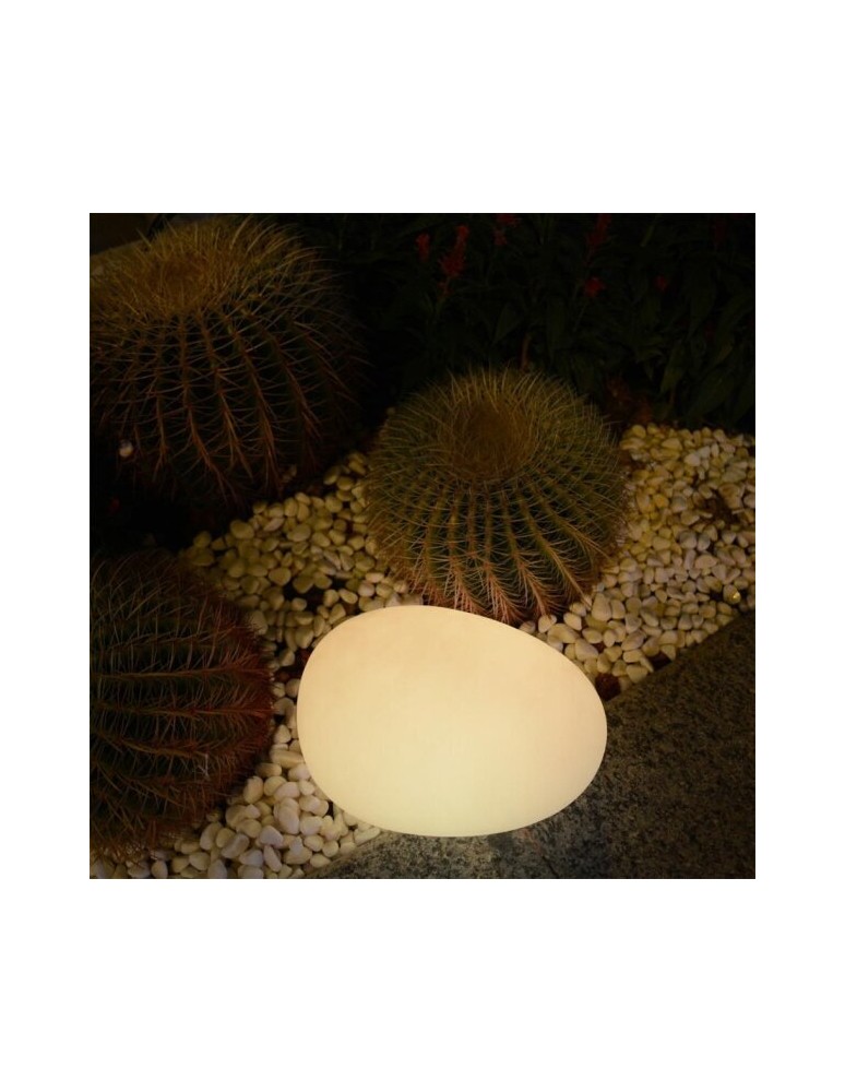 Step Into Design Lampa ogrodowa kamień PEBBLE M LED RGBW 16 kolorów 32 cm ES-ST004  Step Into Design Lampa ogrodowa kamień PEBBLE M LED RGBW 16 kolorów 32 cm ES-ST004