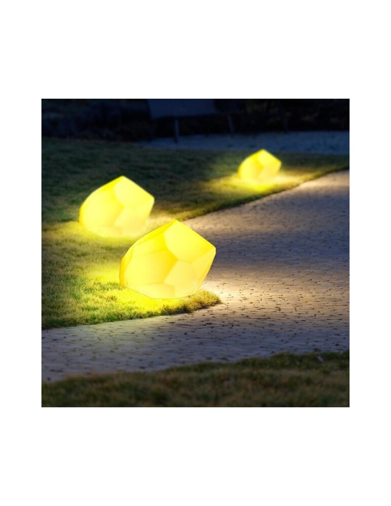 Step Into Design Lampa ogrodowa kamień DIAMOND XL LED RGBW 16 kolorów 60 cm ES-ST016