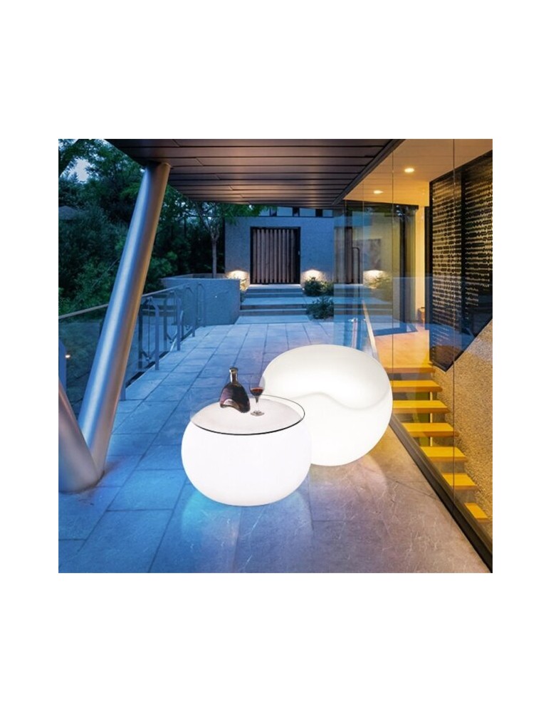 Step Into Design Lampa ogrodowa pufa APPLE L LED RGBW 16 kolorów 65 cm ES-SF026