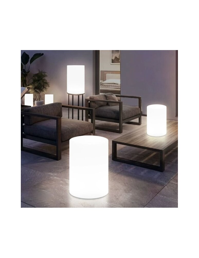 Step Into Design Lampa ogrodowa stolik TUBE LED RGBW 16 kolorów 40 cm ES-SF051