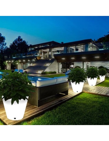 Step Into Design Lampa ogrodowa donica FLOWER POT M LED RGBW 16 kolorów 40 cm ES-FL022 - produkt 2