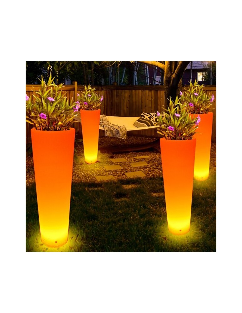 Step Into Design Lampa ogrodowa donica FLOWER POT XL LED RGBW 16 kolorów 115 cm ES-FL024  Step Into Design Lampa ogrodowa donica FLOWER POT XL LED RGBW 16 kolorów 115 cm ES-FL024