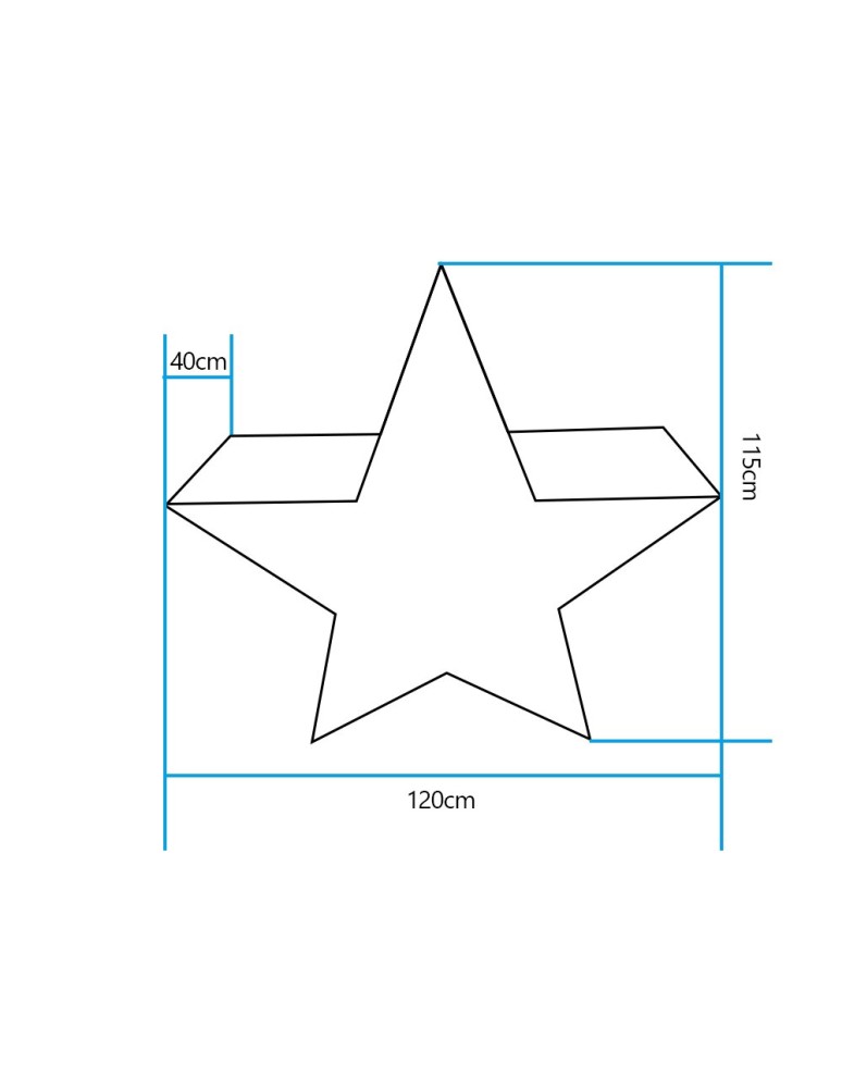 Step Into Design Lampa ogrodowa dekoracyjna gwiazda STAR XL LED RGBW 16 kolorów 120 cm ES-CR014