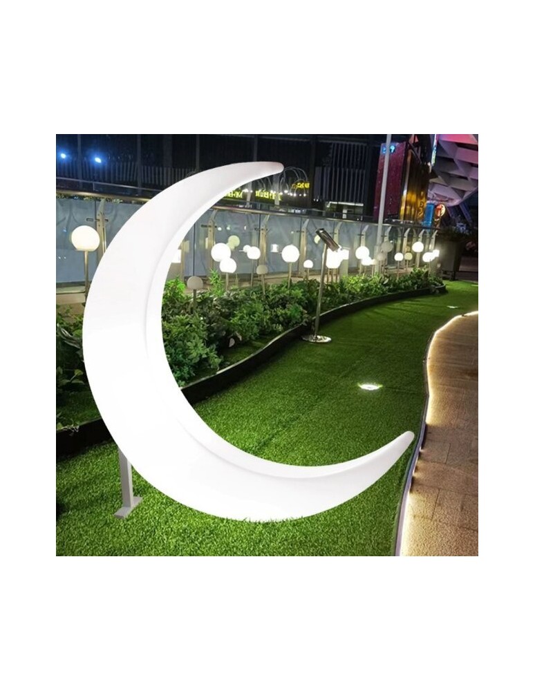 Step Into Design Lampa ogrodowa dekoracyjna księżyc MOON XL LED RGBW 16 kolorów 150 cm ES-DC078  Step Into Design Lampa ogrodowa dekoracyjna księżyc MOON XL LED RGBW 16 kolorów 150 cm ES-DC078