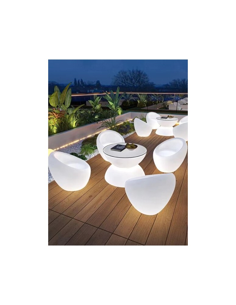 Step Into Design Fotel ogrodowy COMFY LED RGBW 16 kolorów 68 cm ES-SF001 Step Into Design Fotel ogrodowy COMFY LED RGBW 16 kolorów 68 cm ES-SF001