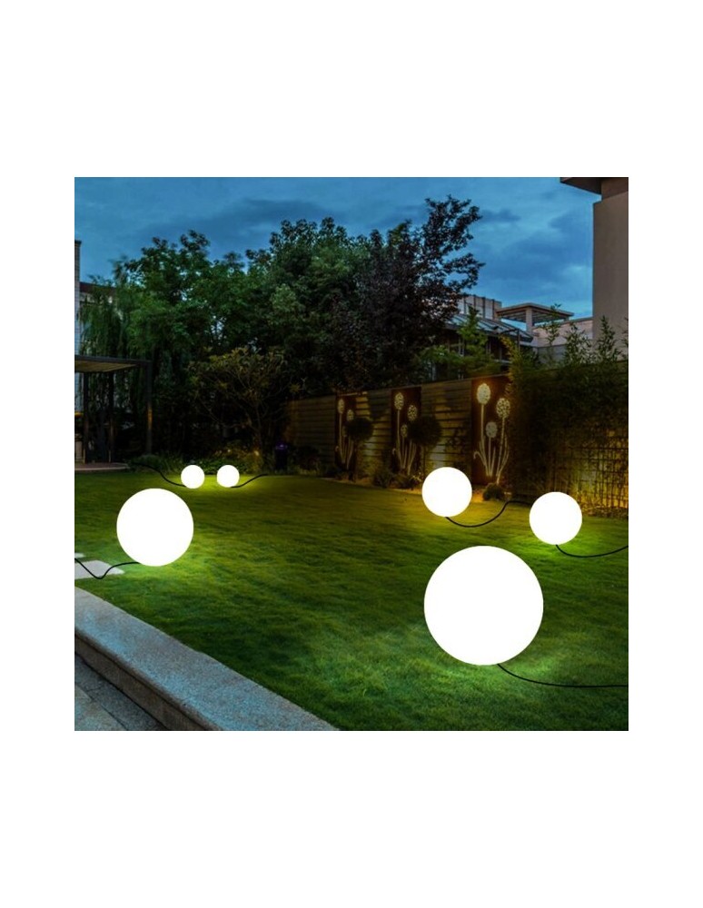 Step Into Design Lampa ogrodowa kula BALL S biała 35 cm ES-B035 Step Into Design Lampa ogrodowa kula BALL S biała 35 cm ES-B035