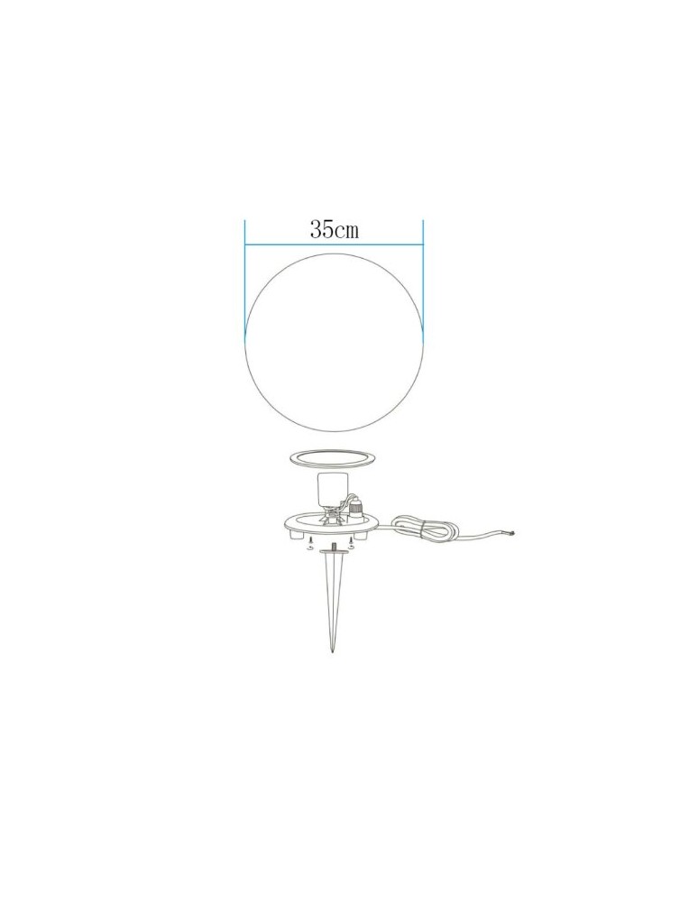 Step Into Design Lampa ogrodowa kula BALL S biała 35 cm ES-B035 Step Into Design Lampa ogrodowa kula BALL S biała 35 cm ES-B035