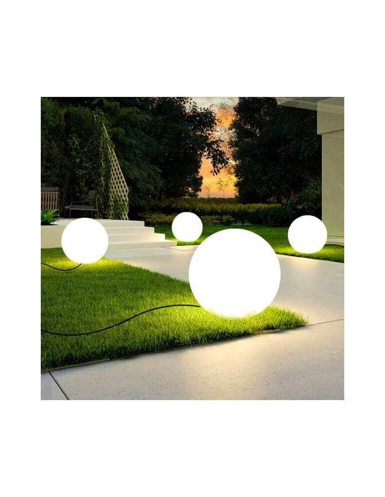 Step Into Design Lampa ogrodowa kula BALL M biała 40 cm ES-B040 Step Into Design Lampa ogrodowa kula BALL M biała 40 cm ES-B040