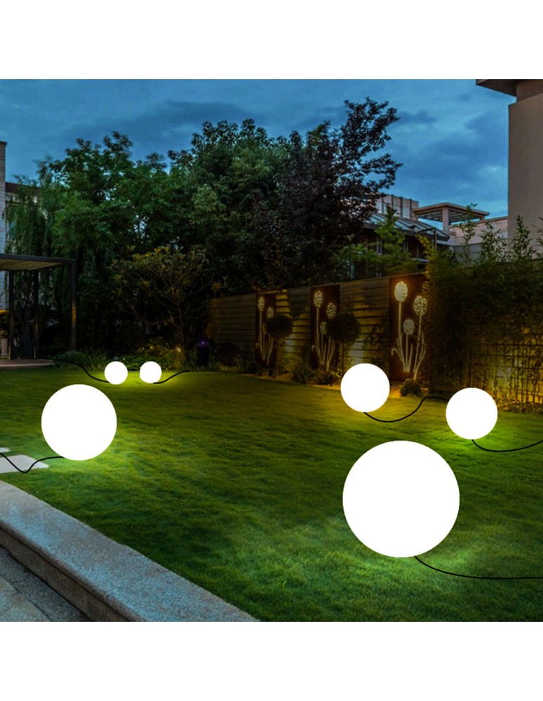 Step Into Design Lampa ogrodowa kula BALL M biała 40 cm ES-B040 Step Into Design Lampa ogrodowa kula BALL M biała 40 cm ES-B040