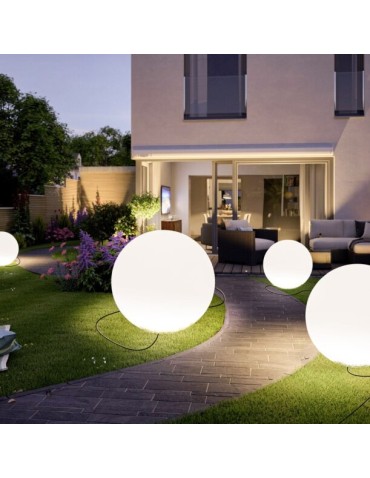 Step Into Design Lampa ogrodowa kula BALL XL biała 80 cm ES-B080 - produkt 2
