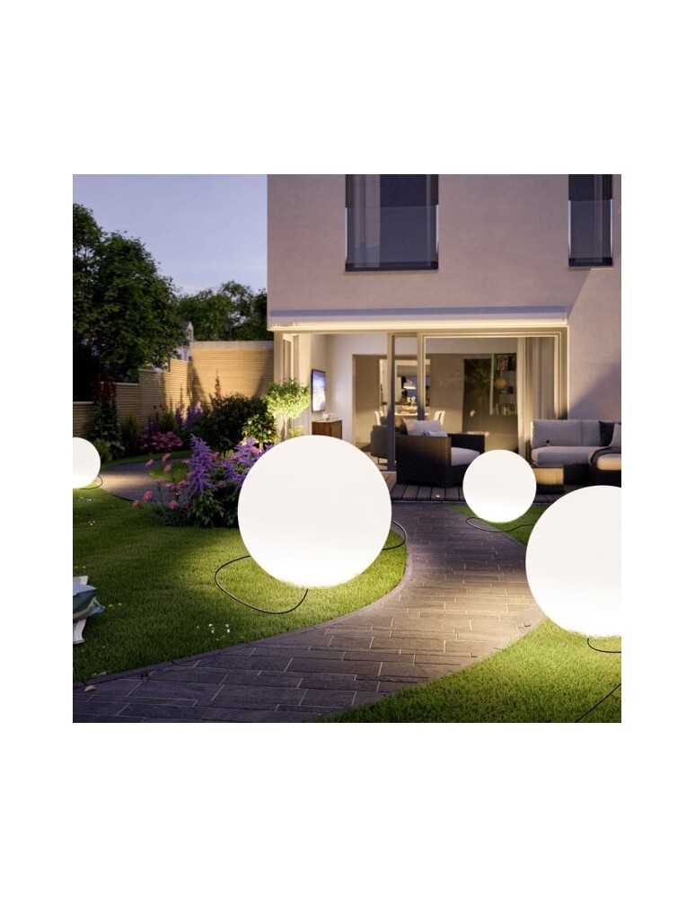 Step Into Design Lampa ogrodowa kula BALL XL biała 80 cm ES-B080 Step Into Design Lampa ogrodowa kula BALL XL biała 80 cm ES-B080