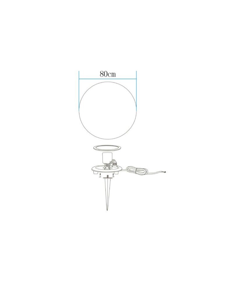 Step Into Design Lampa ogrodowa kula BALL XL biała 80 cm ES-B080 Step Into Design Lampa ogrodowa kula BALL XL biała 80 cm ES-B080