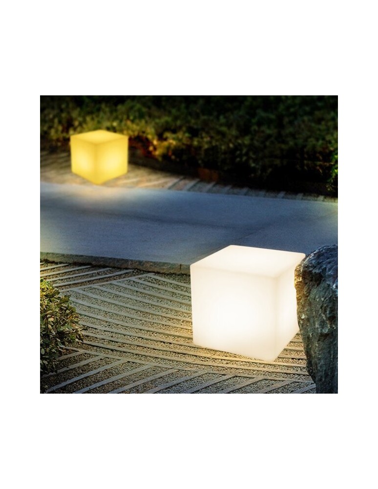 Step Into Design Lampa ogrodowa kostka CUBIC LED M RGBW 16 kolorów 35 cm ES-C3535 Step Into Design Lampa ogrodowa kostka CUBIC LED M RGBW 16 kolorów 35 cm ES-C3535