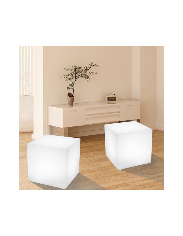 Step Into Design Lampa ogrodowa kostka CUBIC L LED RGBW 16 kolorów 43 cm ES-C4343