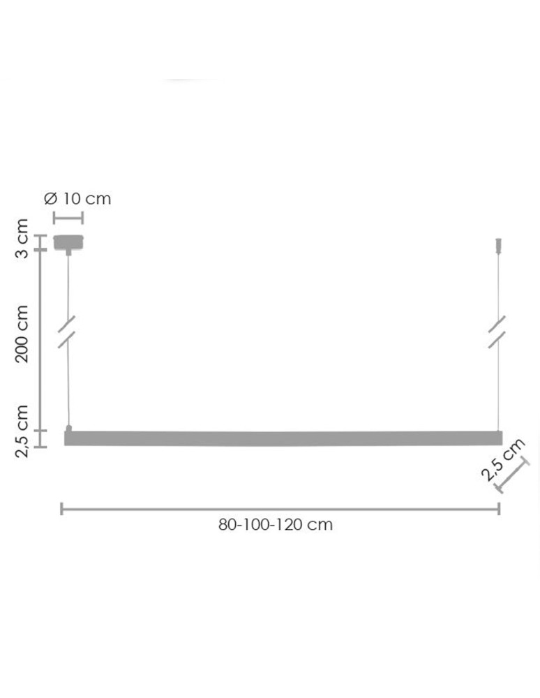 Step Into Design Lampa wisząca BEAM-80 LED czarna 80 cm ST-8960-L80 black Step Into Design Lampa wisząca BEAM-80 LED czarna 80 cm ST-8960-L80 black