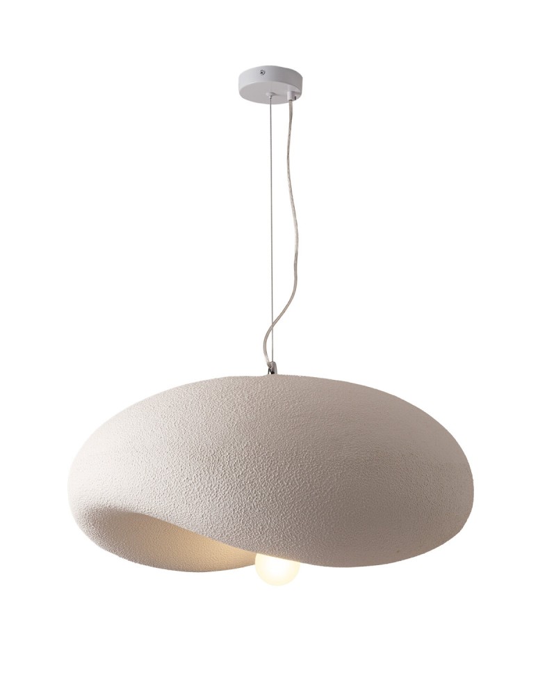 Step Into Design Lampa wisząca STONE FLAT biała 60 cm DN429-600 Step Into Design Lampa wisząca STONE FLAT biała 60 cm DN429-600