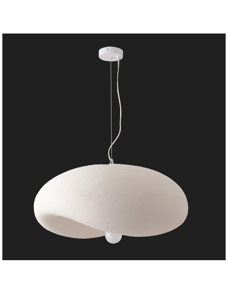 Step Into Design Lampa wisząca STONE FLAT biała 60 cm DN429-600 Step Into Design Lampa wisząca STONE FLAT biała 60 cm DN429-600