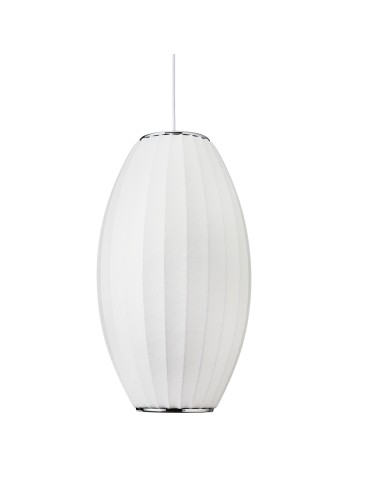 Step Into Design Lampa wisząca SILK BARREL biała 60 cm ST-2335-30