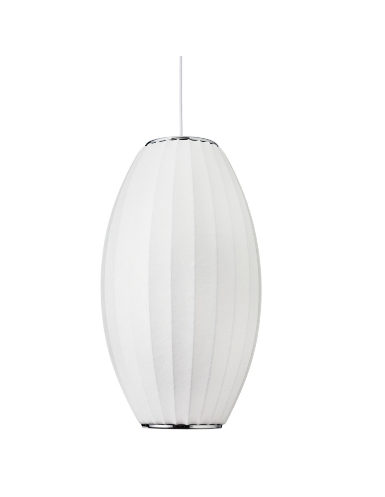 Step Into Design Lampa wisząca SILK BARREL biała 60 cm ST-2335-30 Step Into Design Lampa wisząca SILK BARREL biała 60 cm ST-2335-30