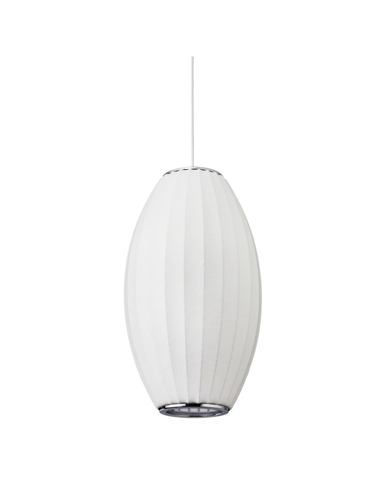 Step Into Design Lampa wisząca SILK BARREL biała 60 cm ST-2335-30 Step Into Design Lampa wisząca SILK BARREL biała 60 cm ST-2335-30