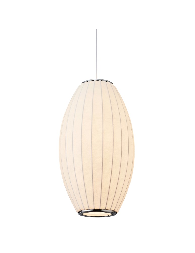 Step Into Design Lampa wisząca SILK BARREL biała 60 cm ST-2335-30 Step Into Design Lampa wisząca SILK BARREL biała 60 cm ST-2335-30