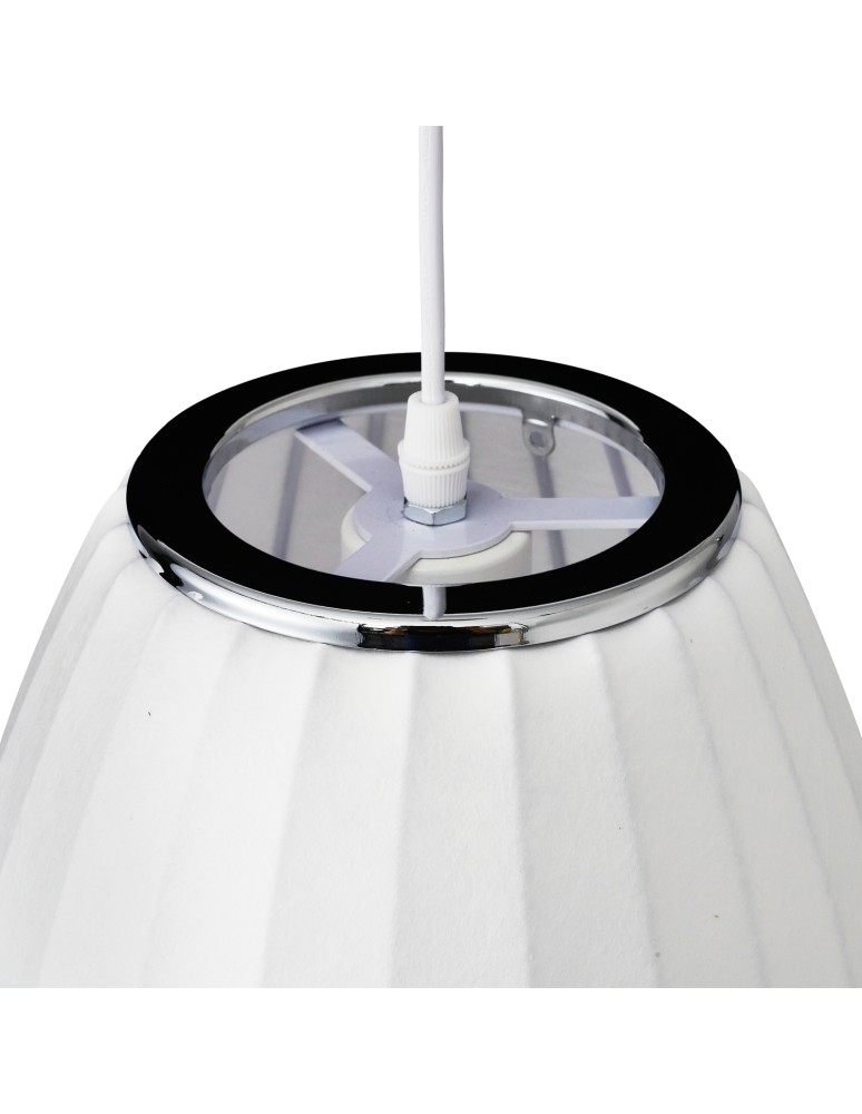 Step Into Design Lampa wisząca SILK BARREL biała 60 cm ST-2335-30 Step Into Design Lampa wisząca SILK BARREL biała 60 cm ST-2335-30