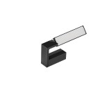 Kinkiety łazienkowe - Azzardo DALEN BLACK 4000K 1xLED Ścienna Czarny IP44 AZ2961 - produkt 1