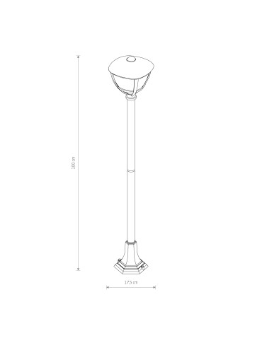 Nowodvorski AMELIA Zewnętrzna  Słupek Max moc 10W only LED E27 Czarny 10497 - produkt 2