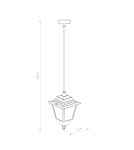 Lampy zewnętrzne wiszące - Nowodvorski ANA Zewnętrzna  Sufitowa Wisząca Max moc 10W only LED E27 Czarny 10500 - product 2