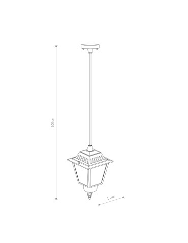 Nowodvorski ANA Zewnętrzna  Sufitowa Wisząca Max moc 10W only LED E27 Czarny 10500 - produkt 2