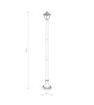 Lampy zewnętrzne latarnie - Nowodvorski ANA Zewnętrzna  Słupek Max moc 10W only LED E27 Czarny 10502 - product 2