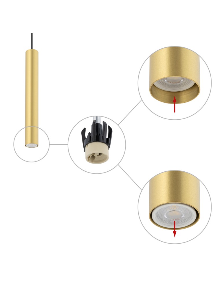 Nowodvorski FOURTY M Sufitowa Wisząca Max moc 10W only LED GU10 R35 Mosiądz 10772 Nowodvorski FOURTY M Sufitowa Wisząca Max moc 10W only LED GU10 R35 Mosiądz 10772