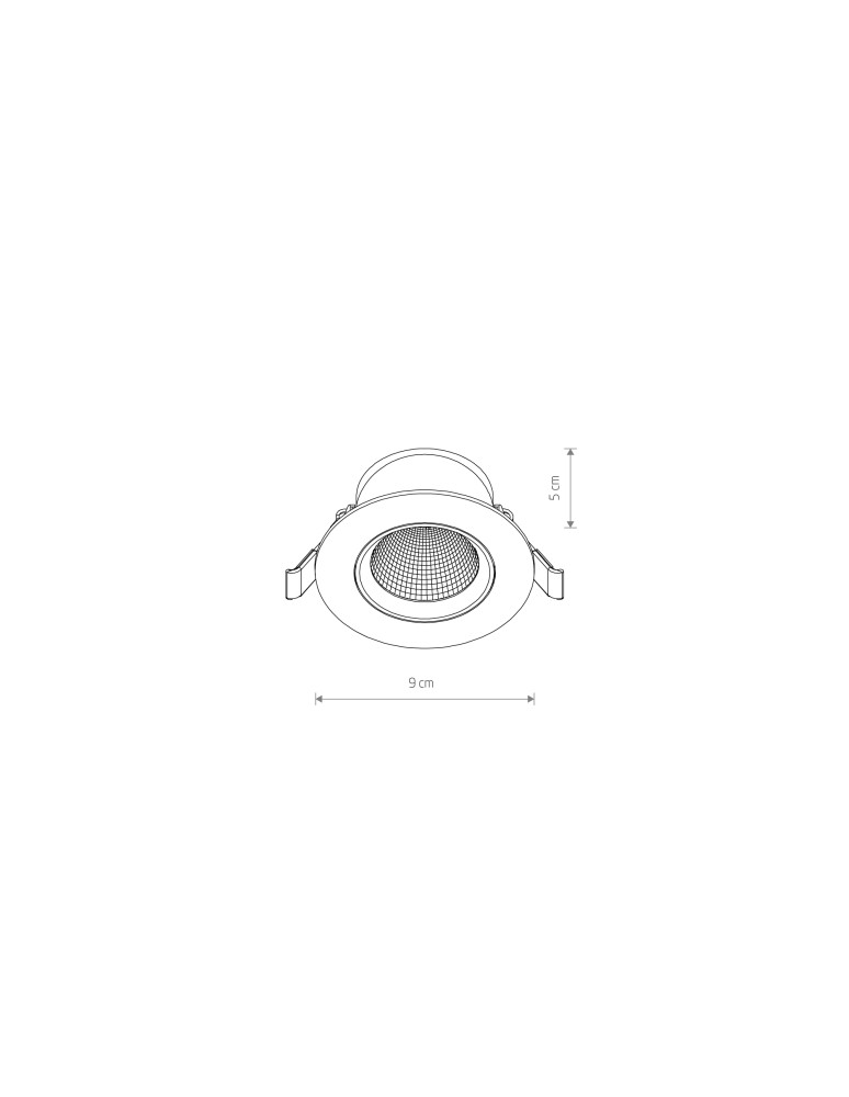 Nowodvorski EGINA LED 5W  Spot Podtynkowa Max moc 5W LED 4000K Czarny 10550