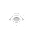 Nowodvorski EGINA LED 10W  Spot Podtynkowa Max moc 10W LED 3000K Czarny 10553 Nowodvorski EGINA LED 10W  Spot Podtynkowa Max moc 10W LED 3000K Czarny 10553