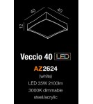 Plafony kwadratowe - Azzardo VECCIO 50 WHITE 1xLED Sufitowa Biały AZ2625 - product 3