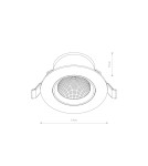 Lampy podtynkowe LED - Nowodvorski EGINA LED 15W  Spot Podtynkowa Max moc 15W LED 4000K Biały 10556 - product 4