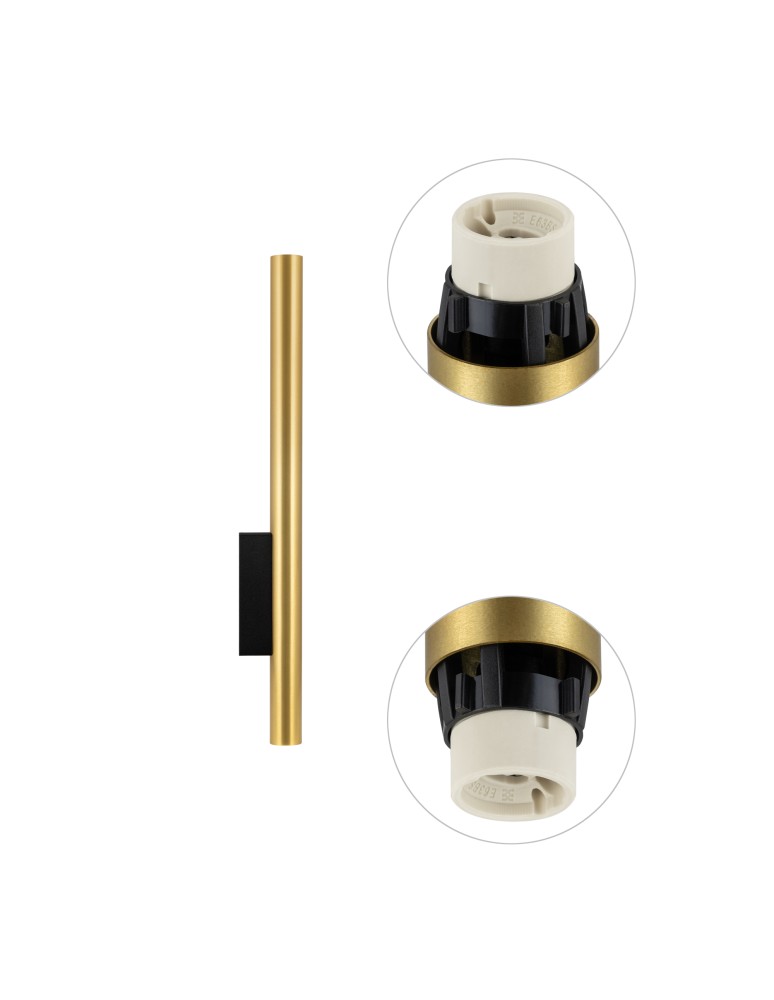 Nowodvorski FOURTY WALL XL  Ścienna Kinkiet Max moc 10W only LED GU10 R35 Mosiądz 10760