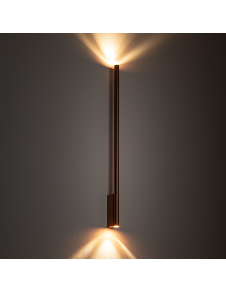 Kinkiety tuby - Nowodvorski LASER WALL XL  Ścienna Kinkiet Max moc 10W only LED G9 Satynowa miedź 10831 - product kolory-swiatla.pl 2