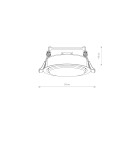 Lampy podtynkowe okrągłe - Nowodvorski UNO S  Spot Podtynkowa Max moc 15 W only LED GX53 Biały 10840 - product 6