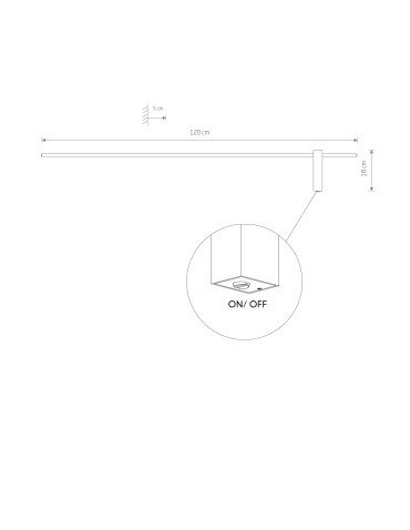 Nowodvorski MOTIVE LED L  Ścienna Kinkiet z włącznikiem Max moc 16W LED 4000K Czarny 10851 - produkt 2