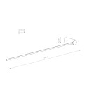 Kinkiety LED - Nowodvorski ARM LED L  Ścienna Kinkiet obrazowe Max moc 14W LED 4000K Czarny 10856 - product 2