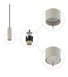 Nowodvorski FOURTY S Sufitowa Wisząca Max moc 10W only LED GU10 R35 Szary 10900 Nowodvorski FOURTY S Sufitowa Wisząca Max moc 10W only LED GU10 R35 Szary 10900