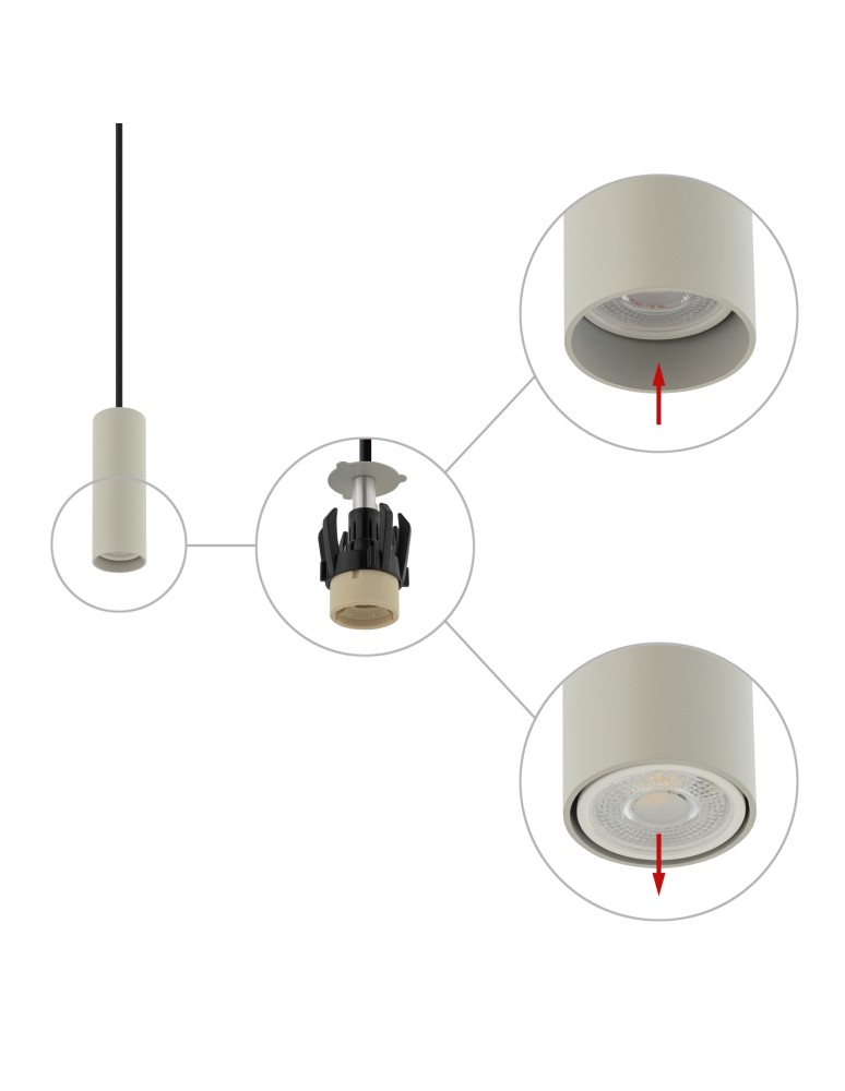 Nowodvorski FOURTY S Sufitowa Wisząca Max moc 10W only LED GU10 R35 Szary 10900 Nowodvorski FOURTY S Sufitowa Wisząca Max moc 10W only LED GU10 R35 Szary 10900