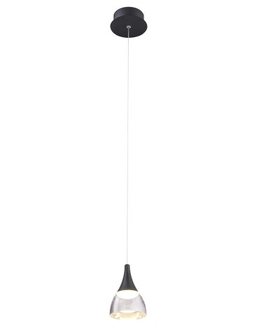 Azzardo DALMATIA 1 BLACK 1xLED Wisząca Czarny AZ2847
