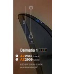 Lampy wiszące LED - Azzardo DALMATIA 1 BLACK 1xLED Wisząca Czarny AZ2847 - product 3