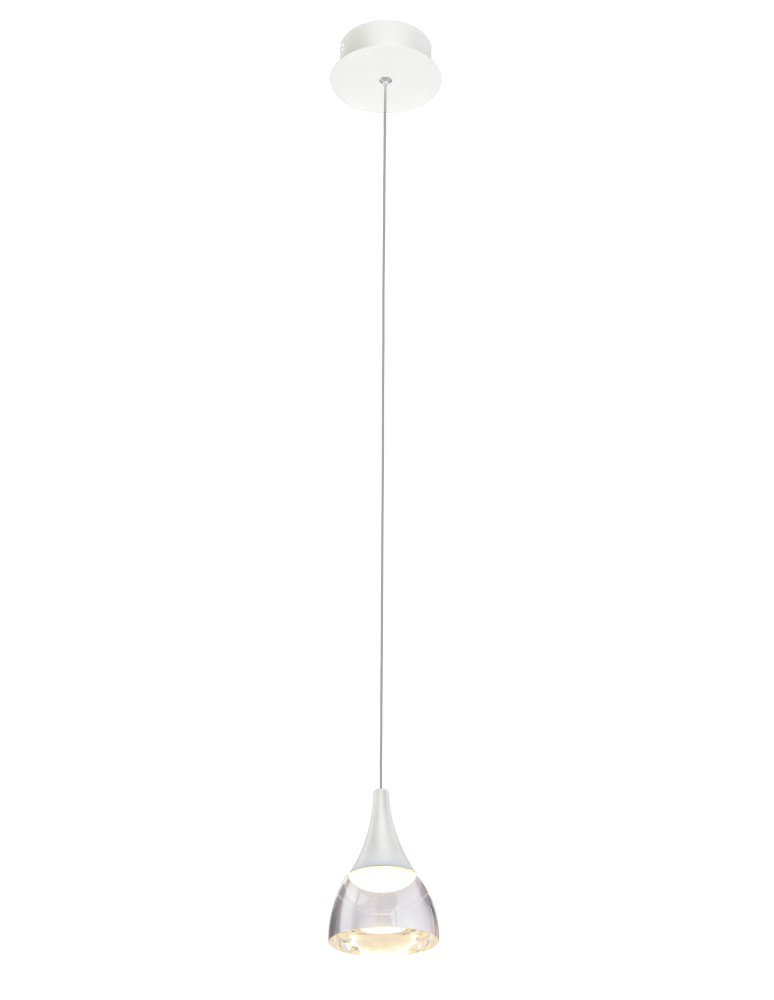 Lampy wiszące LED - Azzardo DALMATIA 1 WHITE 1xLED Wisząca Biały AZ2909 - produkt kolory-swiatla.pl 1