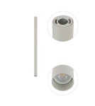 Oprawy sufitowe okrągłe - Nowodvorski FOURTY M  Spot Natynkowa Max moc 10W only LED GU10 R35 Szary 10886 - product 4