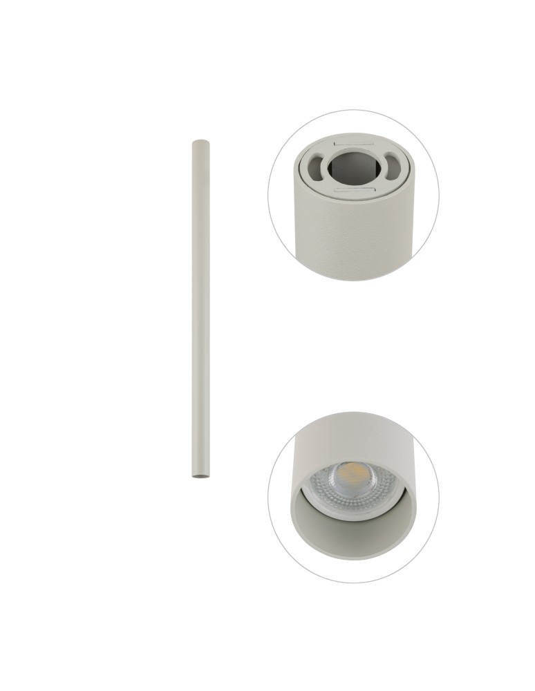 Nowodvorski FOURTY M  Spot Natynkowa Max moc 10W only LED GU10 R35 Szary 10886